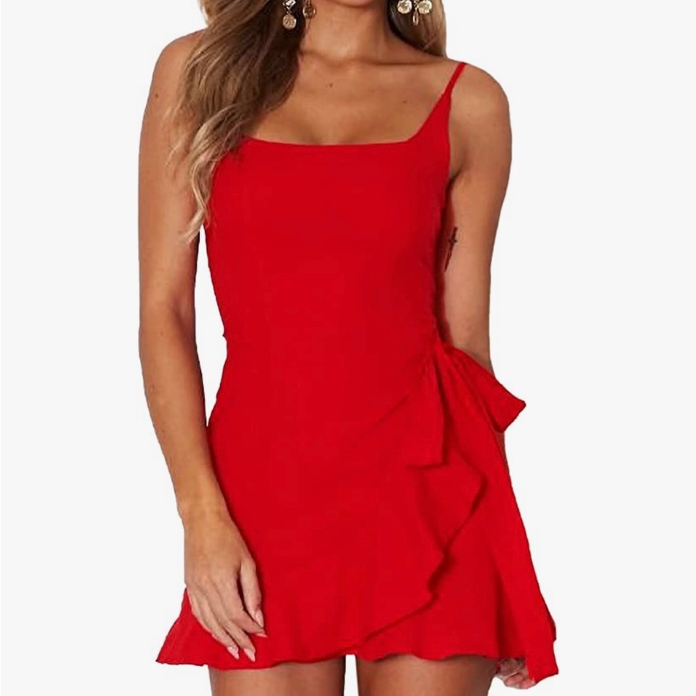 Women red dress